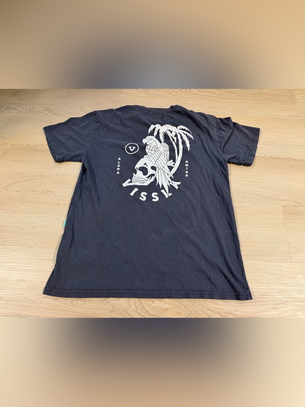 Vissla Aloha Amigo Men’s Gray T-Shirt Size S Parrodise